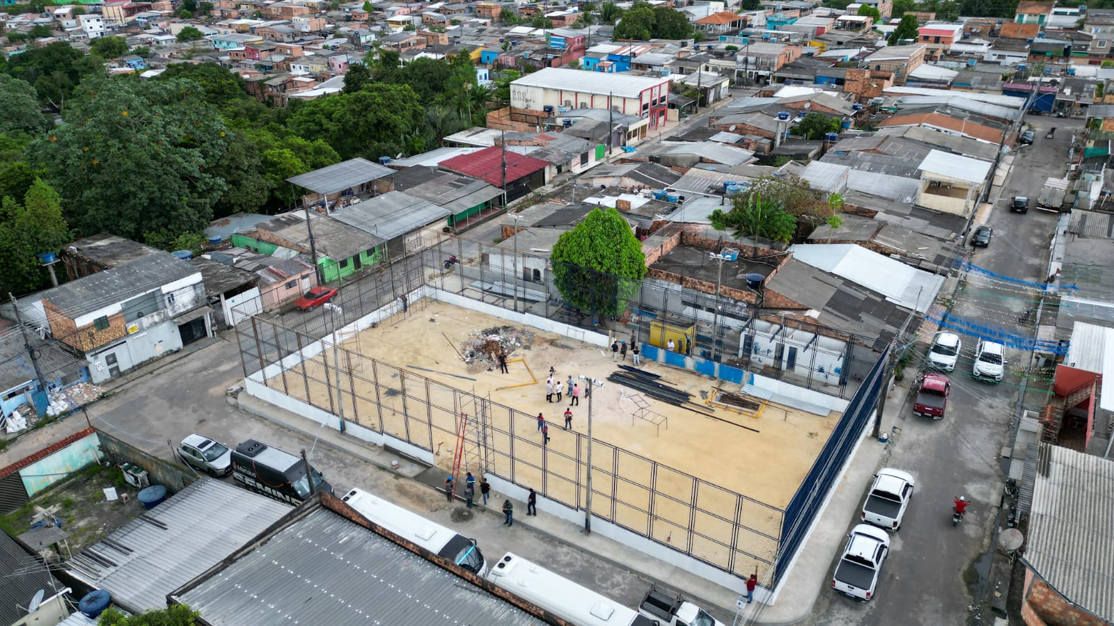 Obras no Campo do Cora&ccedil;&atilde;o, no Amazonino Mendes, chegam a 80% de conclus&atilde;o