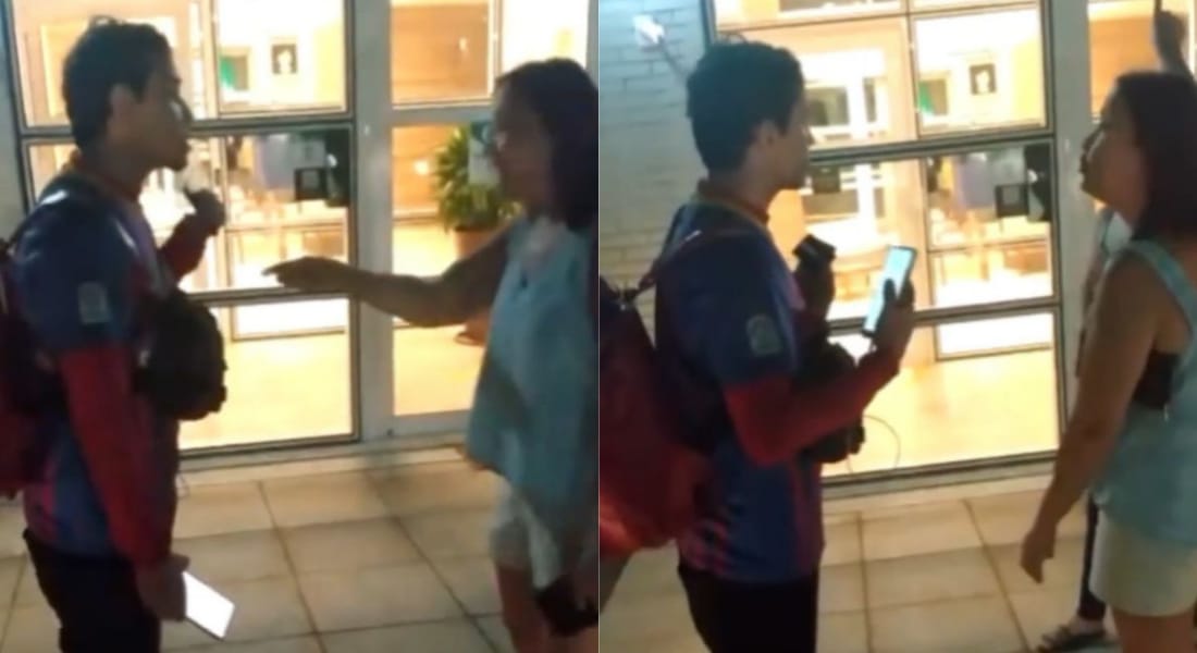 Vídeo: mulher se revolta após motoboy se recusar a subir em apartamento em Manaus Vídeo: mulher se revolta após motoboy se recusar a subir em apartamento em Manaus