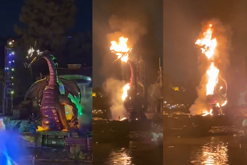 Dragão de 10 metros pega fogo durante show em parque da Disney na  Califórnia; VÍDEO, Mundo