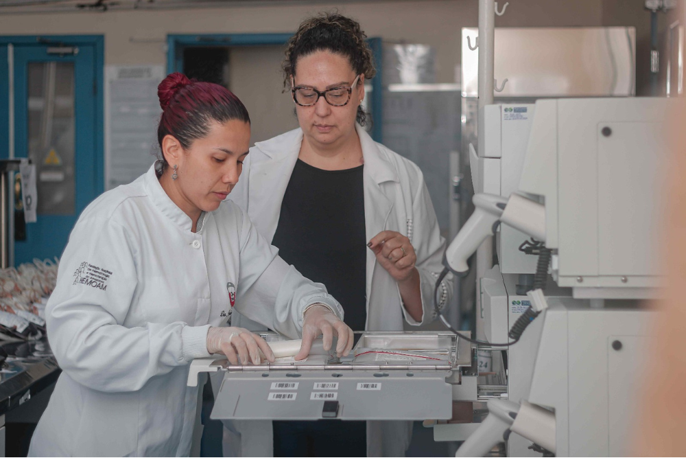 Hemoam adota tecnologia que reduz riscos de complicações pós-transfusão de sangue Hemoam adota tecnologia que reduz riscos de complicações pós-transfusão de sangue