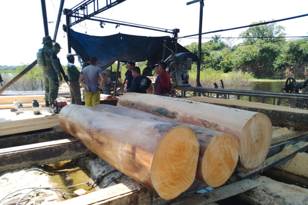 Ibama fiscaliza flutuantes do Janauari, flagra serrarias em flutuante e apreende material tur&iacute;stico