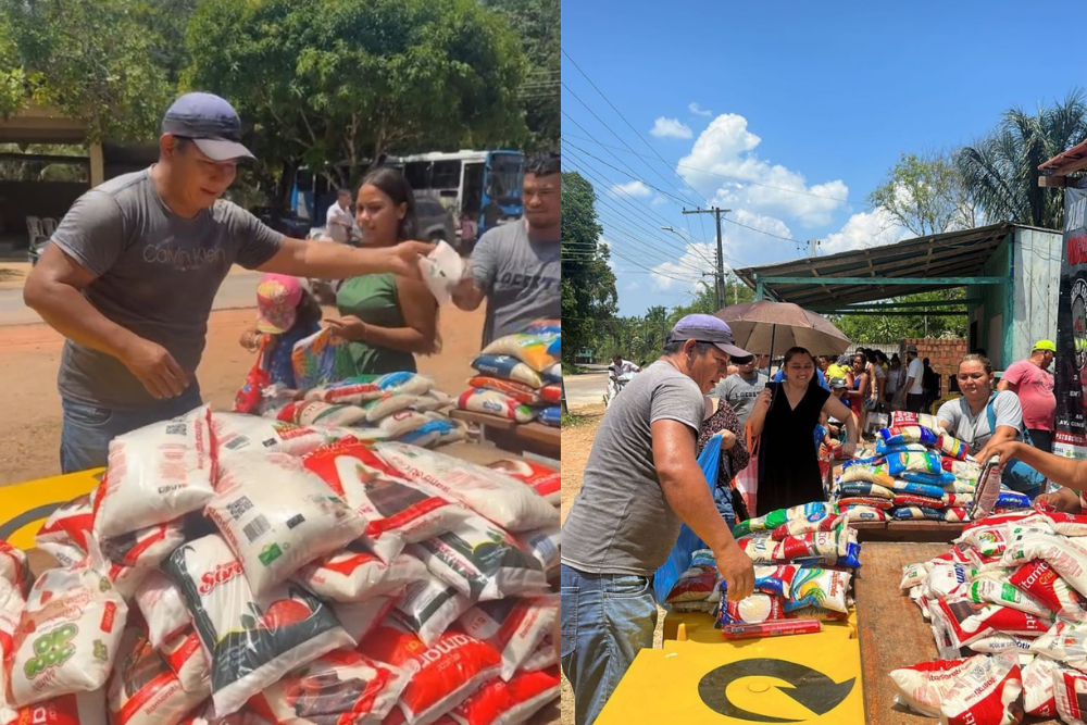Comunidade do Tarum&atilde;-A&ccedil;u recebe alimentos arrecadados em evento de lutas solid&aacute;rio