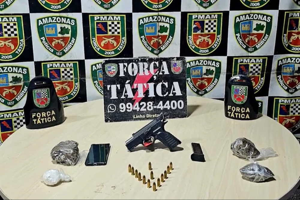 Dupla é presa com arma e drogas no Alfredo Nascimento Portal do