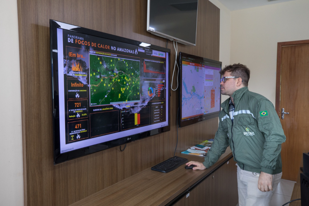 Painel interativo mostra dados de focos de calor no Amazonas