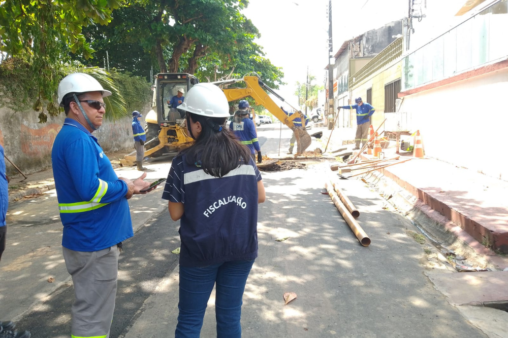 Ageman vistoria obra das novas redes de esgoto na Ponta Negra e Vieiralves Ageman vistoria obra das novas redes de esgoto na Ponta Negra e Vieiralves