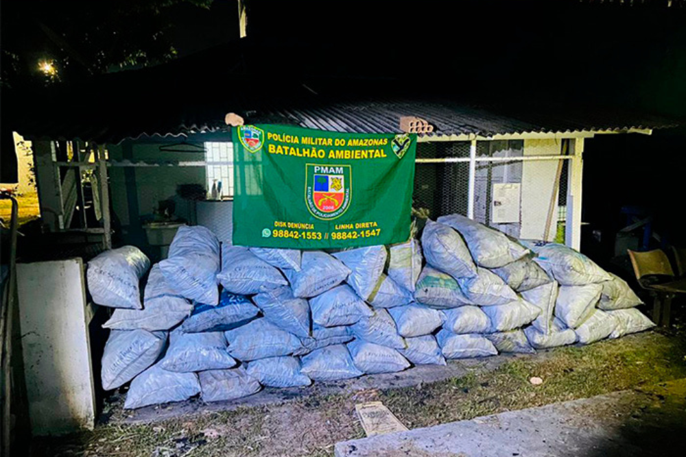 Homem &eacute; preso transportando 40 sacos de carv&atilde;o vegetal ilegal na AM-010