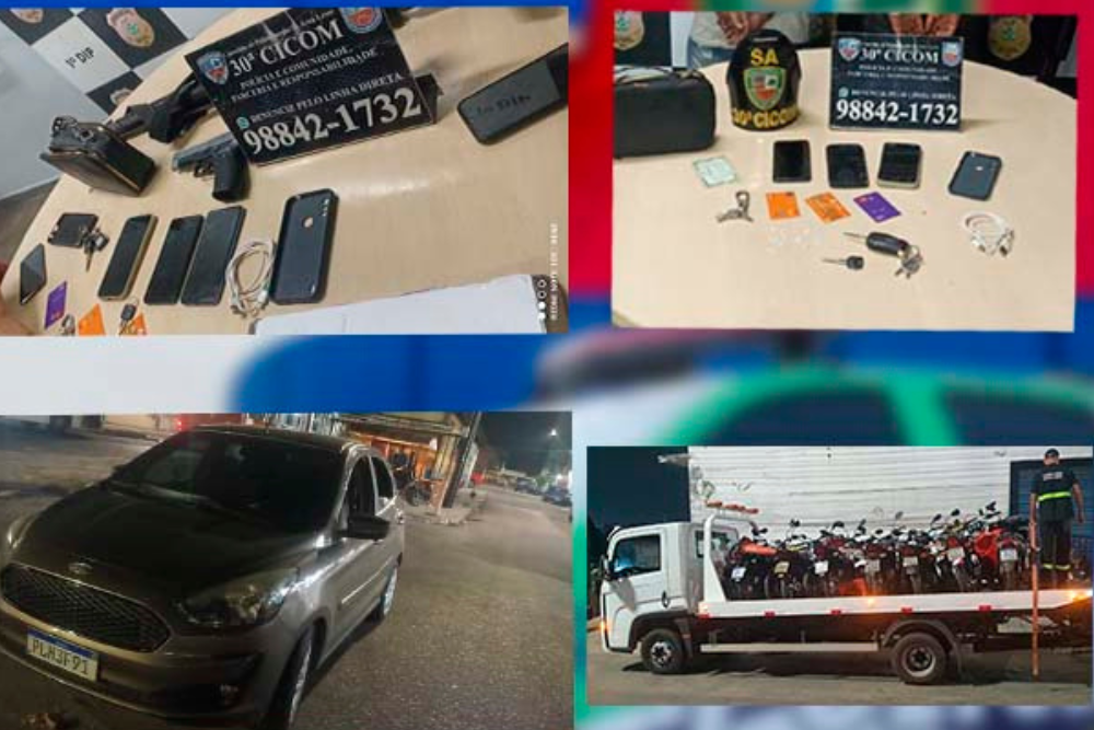 PM apreende 17 motos e recupera quatro celulares roubados na zona Leste de Manaus PM apreende 17 motos e recupera quatro celulares roubados na zona Leste de Manaus
