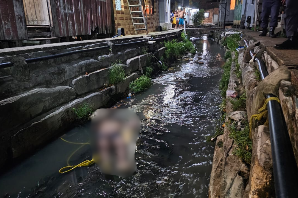 Suspeito de cometer assaltos é encontrado morto em igarapé na Compensa 2 Suspeito de cometer assaltos é encontrado morto em igarapé na Compensa 2