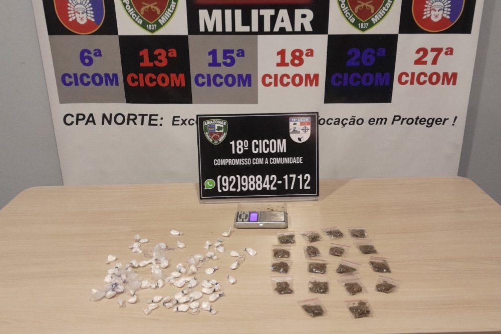 Homem &eacute; preso por tr&aacute;fico de drogas durante &lsquo;Opera&ccedil;&atilde;o Ajuricaba&rsquo; na Zona Norte 
