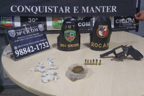 Polícia apreende cinco armas de fogo em Manaus e Região Metropolitana