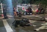 Moto é esmagada após carreta derrubar poste na avenida Cosme Ferreira