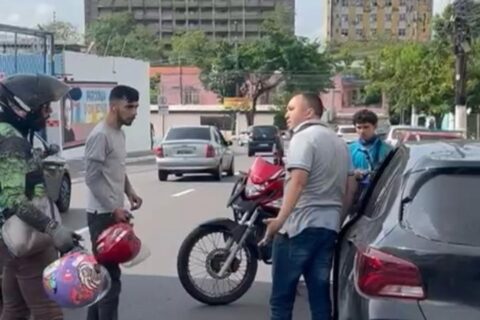 Funcionário da Zona Azul é agredido por motorista de APP no Centro de Manaus