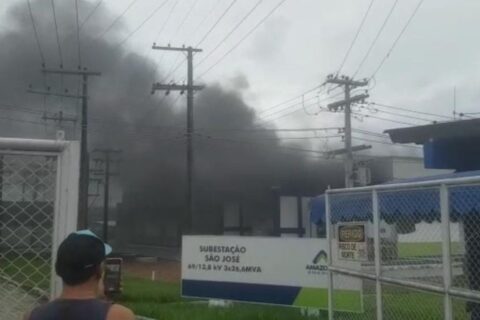 Explosão em subestação da Amazonas Energia deixa bairros sem luz nesta terça-feira de Carnaval