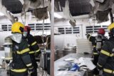 Bombeiros socorrem trabalhador ferido após explosão de panela de pressão em Manaus