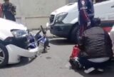 Colisão frontal com carro deixa motoboy ferido em acidente na Avenida São Jorge
