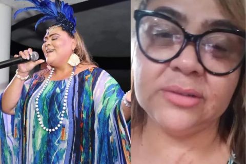 Levantadora de toadas do Caprichoso é agredida por usar camisa do Bumbá