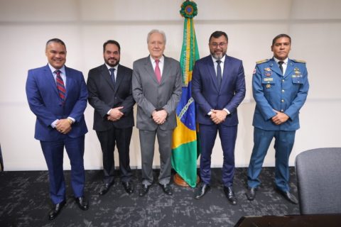 No Ministério da Justiça, Wilson Lima reforça pedido de recursos para as Forças de Segurança do Amazonas