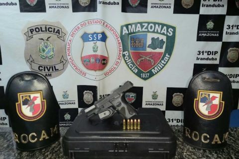 Homem é preso com pistola e munições no município de Iranduba