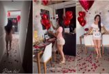 Matteus surpreende Isabelle com café da manhã romântico no Dia dos Namorados