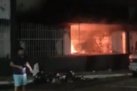 Princípio de incêndio atinge ginásio do Atlético Rio Negro Clube