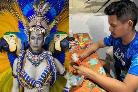 Figurinista parintinense se inspira em cores e texturas da Amazônia para compor indumentárias