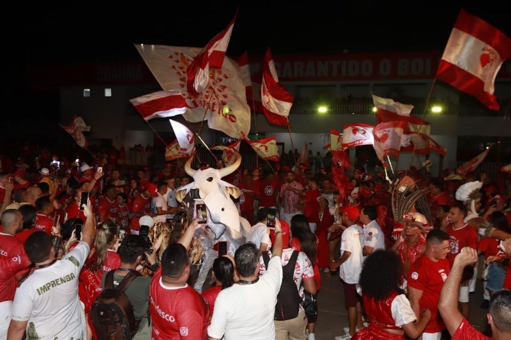Boi Garantido realiza terceiro ensaio t&eacute;cnico e mostra for&ccedil;a, equil&iacute;brio e entrosamento em todos os grupos c&ecirc;nicos