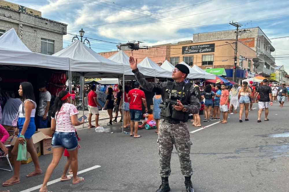 Pela primeira vez, Pol&iacute;cia Militar utiliza drones para monitoramento a&eacute;reo de preven&ccedil;&atilde;o durante o 57&ordm; Festival de Parintins