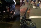 Motociclista é arremessado após colidir com traseira de carro em Manaus