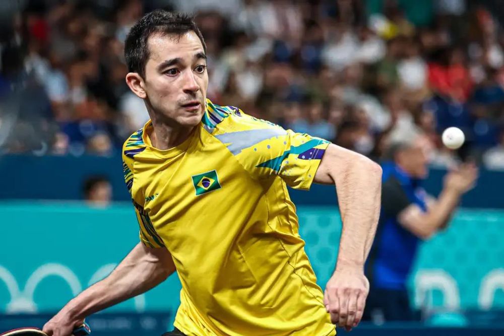 Paris: Hugo Calderano vence espanhol de virada e avança às oitavas de final do tênis de mesa Paris: Hugo Calderano vence espanhol de virada e avança às oitavas de final do tênis de mesa