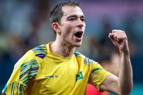 Calderano vence francês no tênis de mesa e avança às quartas de final nas Olimpíadas