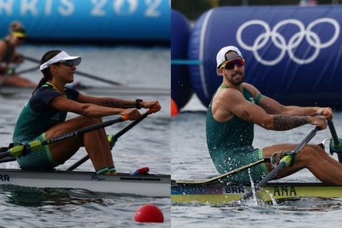 Beatriz Tavares e Lucas Verthein encerram participação no remo e terminam em 15º geral nas Olimpíadas