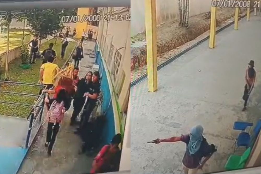 Dupla armada invade escola e rouba celulares de alunos no bairro Cidade de Deus Dupla armada invade escola e rouba celulares de alunos no bairro Cidade de Deus