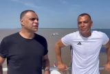 Cafu e Denilson, campeões mundiais de futebol, se encantam com Encontro das Águas