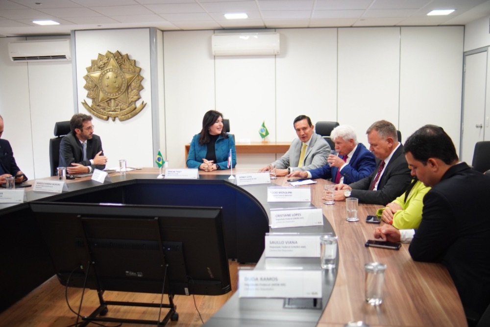 Deputado Sidney Leite e Ministra Simone Tebet debatem viabiliza&ccedil;&atilde;o de Rota Amaz&ocirc;nica