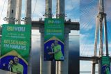Alberto Neto, candidato a prefeito, é multado em R$ 10 mil por banner na ponte Rio Negro