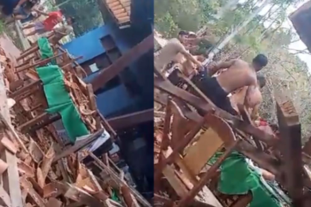 Parte de teto de restaurante desaba em Presidente Figueiredo e deixa quatro feridos Parte de teto de restaurante desaba em Presidente Figueiredo e deixa quatro feridos