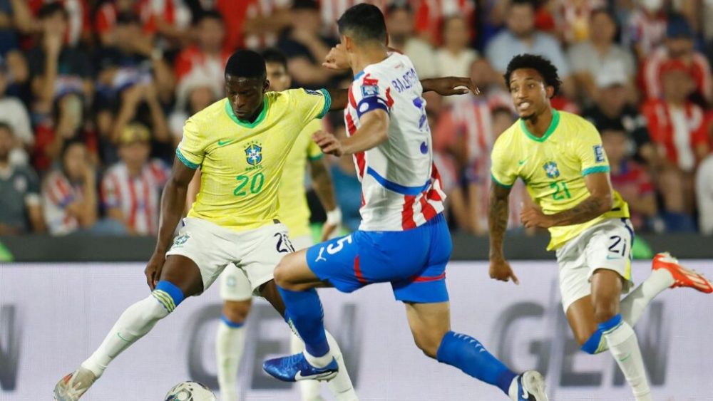 Brasil joga mal e perde do Paraguai nas eliminat&oacute;rias da Copa do Mundo 2026
