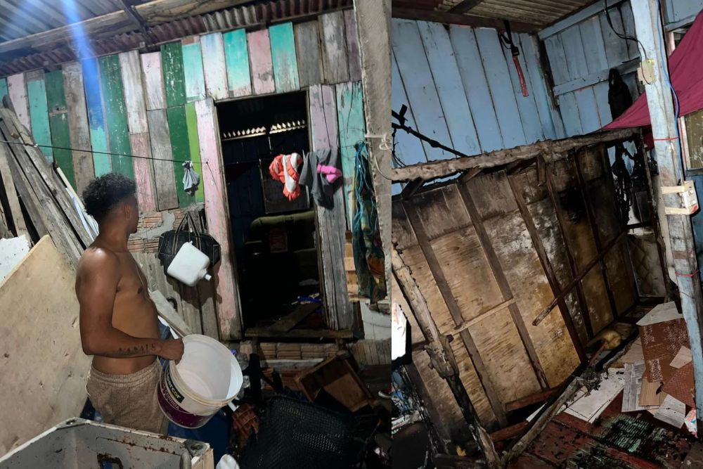 Casa de madeira de influencer é destruída por incêndio em Manaus Casa de madeira de influencer é destruída por incêndio em Manaus