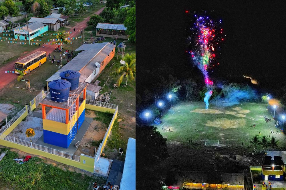 Bi Garcia inaugura sistema de abastecimento de água e campo de futebol iluminado em comunidades de Parintins Bi Garcia inaugura sistema de abastecimento de água e campo de futebol iluminado em comunidades de Parintins