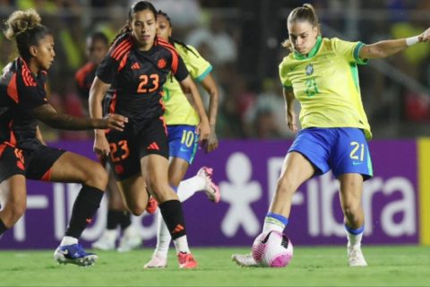No primeiro jogo após prata olímpica, Brasil empata com a Colômbia em amistoso no Espírito Santo