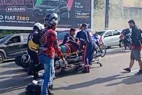 Motociclista colide e fica ferido em acidente na Zona Sul de Manaus