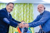 Lula discute projetos de integração com a Bolívia em bilateral com Luis Arce