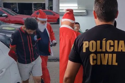 Policiais se disfarçam de Papai Noel e prendem foragido do Amapá no bairro Jorge Teixeira