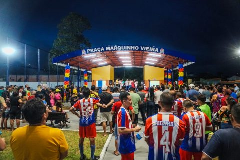 No último dia de mandato, Bi Garcia inaugura complexo esportivo e autoriza construção de ginásio em Parintins