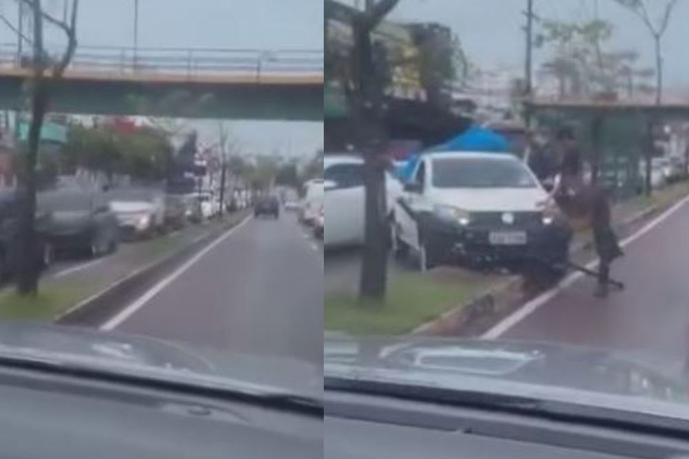 Tr&acirc;nsito fica lento ap&oacute;s acidente na avenida Djalma Batista