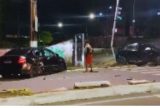 Carro avança sinal vermelho e causa acidente na Zona Sul de Manaus
