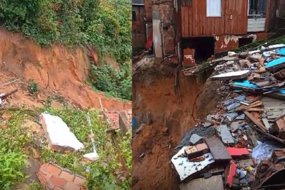 Deslizamento de terra deixa vítimas soterradas no bairro Redenção, em Manaus Deslizamento de terra deixa vítimas soterradas no bairro Redenção, em Manaus