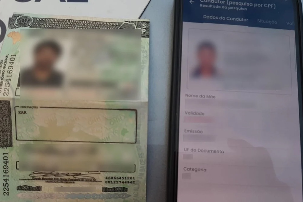 Homem é preso por usar CNH falsificada em Manaus Homem é preso por usar CNH falsificada em Manaus