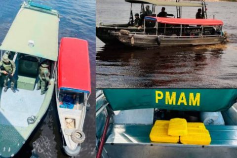 Trio é preso com cinco tabletes de cocaína na Orla Fluvial de Manaus