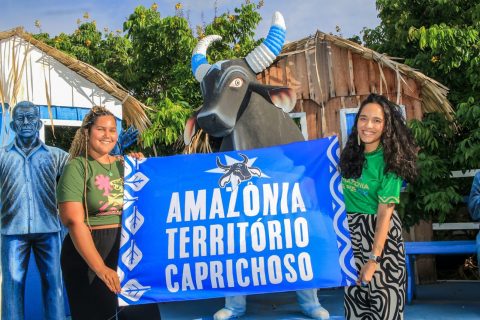 Boi Caprichoso recebe representantes do Movimento Amazônia de Pé e reafirma compromisso com a defesa da floresta